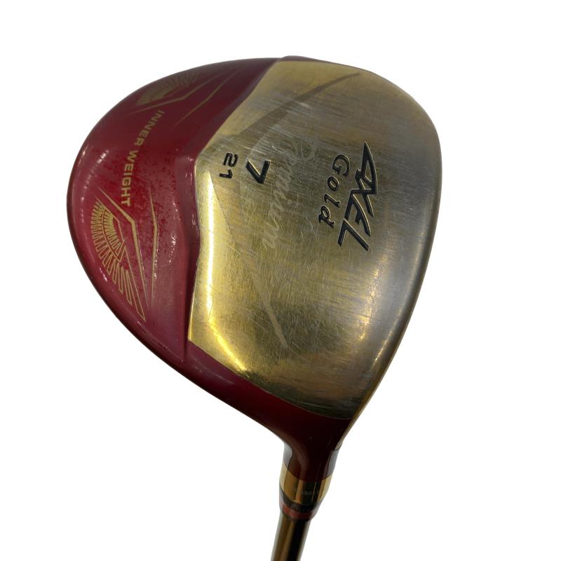 【中古】 つるや AXEL Gold Premium(2020) 7W フェアウェイウッド FW AXEL Gold Premium(2020)(フェアウェイウッド) (フレックスR) メンズ 成人男性用 右利き 右用 C序列付ける ゴルフ野球クラブ