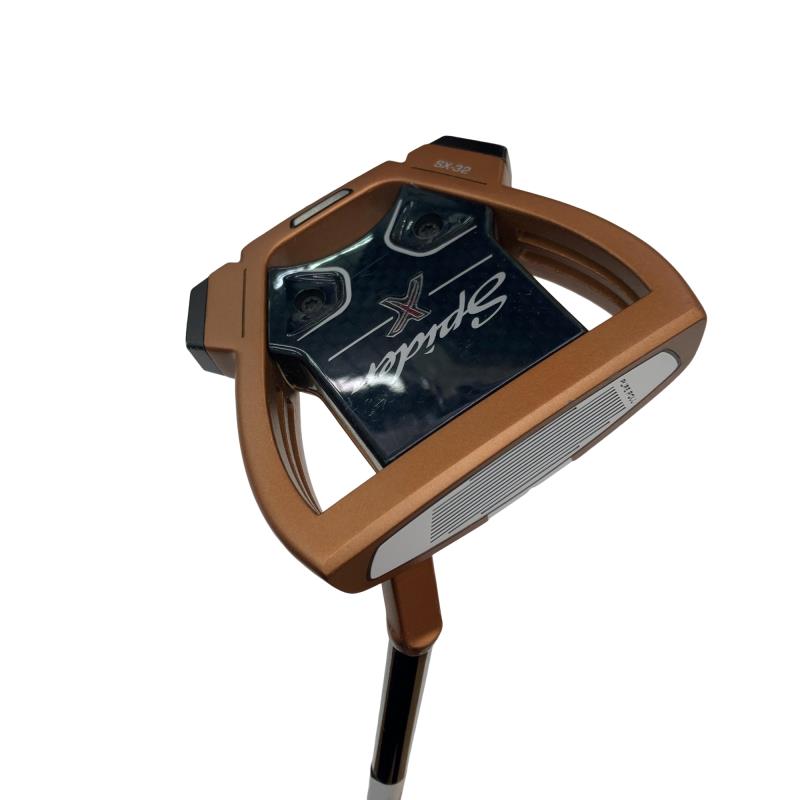 【中古】 テーラーメイド Spider X COPPER/WHITE スモールスラント 33インチ パター PT スチール(ブラック) (フレックスその他) メンズ 男性用 右利き 右用 Dランク ゴルフクラブ