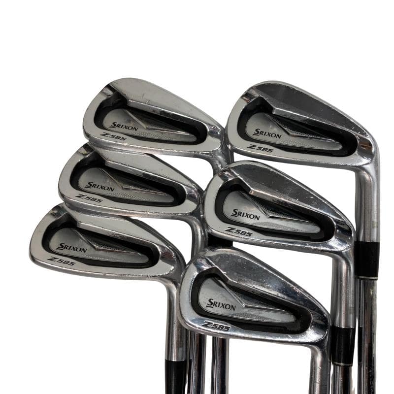 【中古】 ダンロップ SRIXON Z585 6S アイアンセット IR 純正特注シャフト (フレックスS) メンズ 男性用 右利き 右用 Dランク ゴルフクラブ