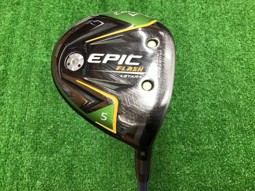 【中古】 キャロウェイ EPIC FLASH STAR 5W フェアウェイウッド FW 純正特注シャフト (フレックスR) メンズ 男性用 右利き 右用 Cランク ゴルフクラブ