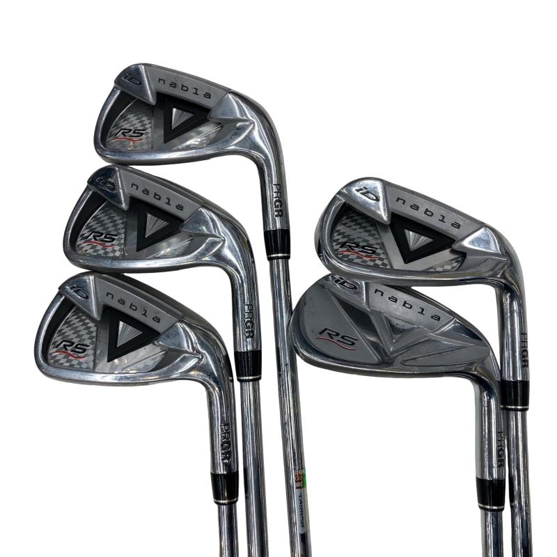 【中古】 プロギア iD nabla RS TITAN FACE 5S アイアンセット IR スペックスチールIII Ver.2 (フレックスSR) メンズ 男性用 右利き 右用 Cランク ゴルフクラブ