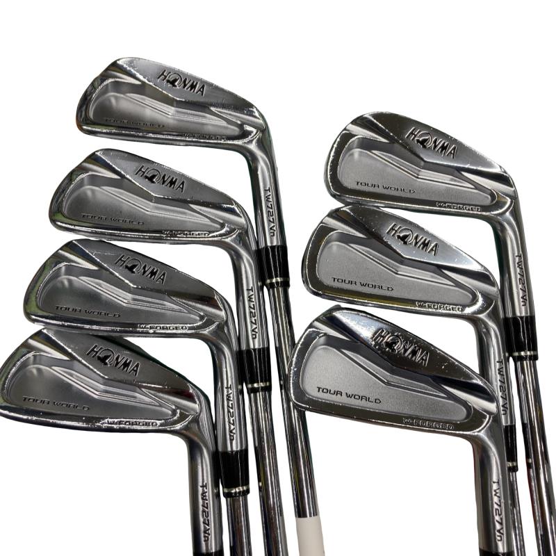 【中古】 本間ゴルフ TOUR WORLD TW727Vn FORGED 8S アイアンセット IR 純正特注シャフト (フレックスS) メンズ 男性用 右利き 右用 Cランク ゴルフクラブ