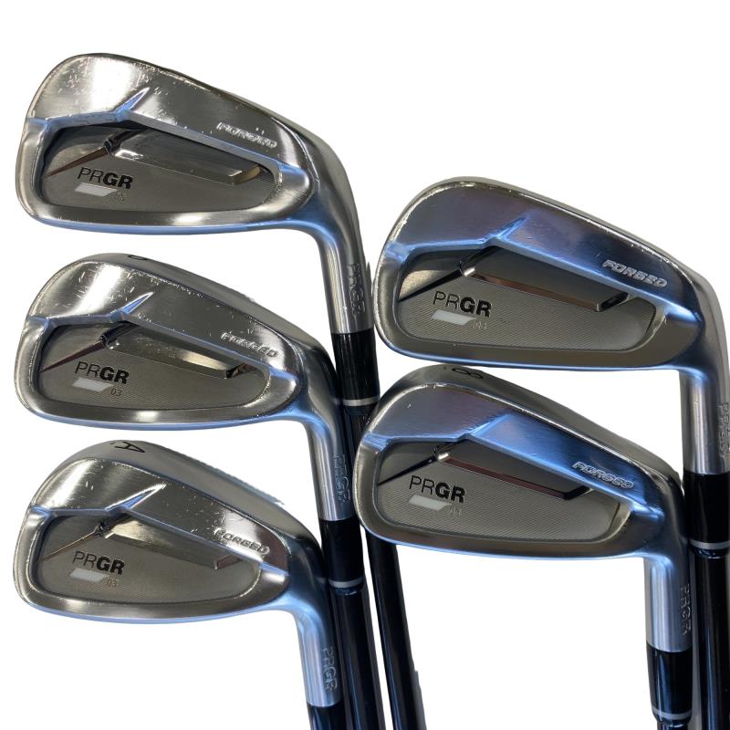 【中古】 プロギア PRGR 03 5S アイアンセット IR Diamana FOR PRGR(2022 IR) (フレックスR) メンズ 男性用 右利き 右用 Cランク ゴルフクラブ