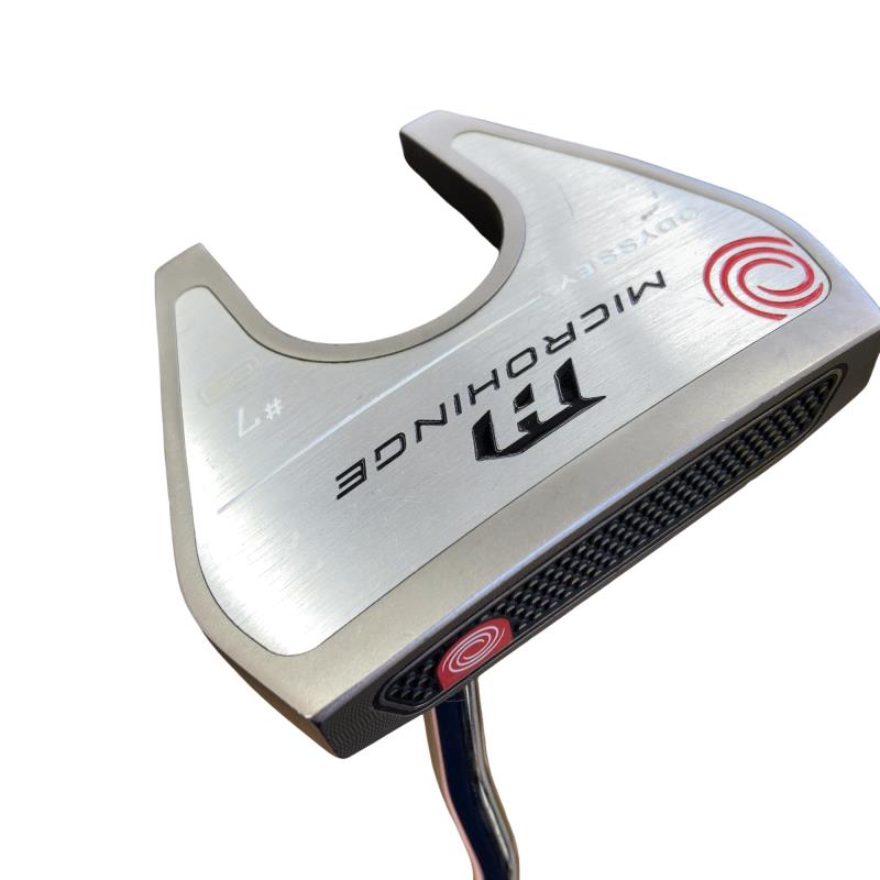 【中古】 オデッセイ MICROHINGE #7 DB 34インチ パター PT スチール (フレックスその他) メンズ 男性用 右利き 右用 Cランク ゴルフクラブ