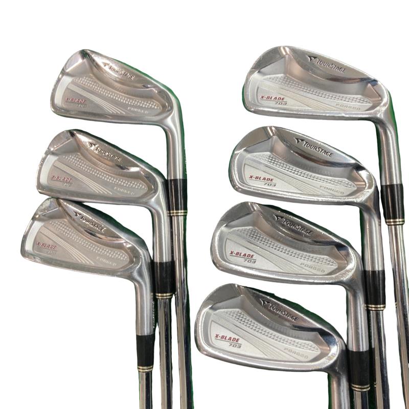 【中古】 ブリヂストン TOURSTAGE X-BLADE 703 8S アイアンセット IR Dynamic Gold (フレックスS) メンズ 男性用 右利き 右用 Cランク ゴルフクラブ
