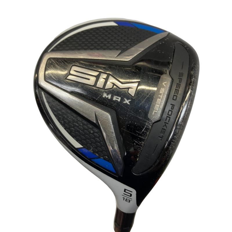 【中古】 テーラーメイド SIM MAX 5W フェアウェイウッド FW TENSEI BLUE TM50(FW) (フレックスSR) メンズ 男性用 右利き 右用 Cランク ゴルフクラブ