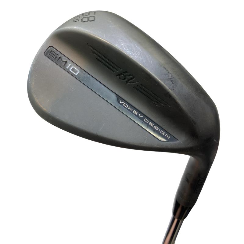 【中古】 タイトリスト VOKEY SPIN MILLED SM10 ジェット機黒いこと 58°/12°D ウェッジ WG Dynamic Gold (フレックスS) メンズ 成人男性用 右利き 右用 C位置づける ゴルフ野球クラブ