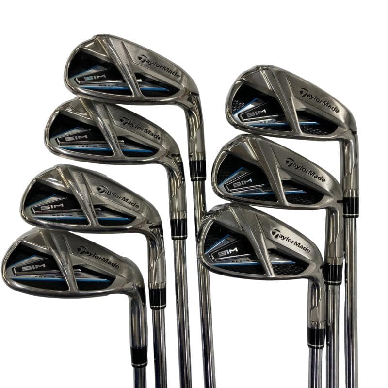 【中古】 テーラーメイド SIM MAX 7S アイアンセット IR KBS MAX85 JP (フレックスS) メンズ 男性用 右利き 右用 Cランク ゴルフクラブ