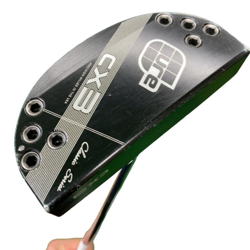 【中古】 Cure Cure CX3 オフセット(Black) 34in パター PT スチール写真 (フレックス余分の物) ユニ一発やる 共用 右利き 右用 C価値づける ゴルフ野球クラブ