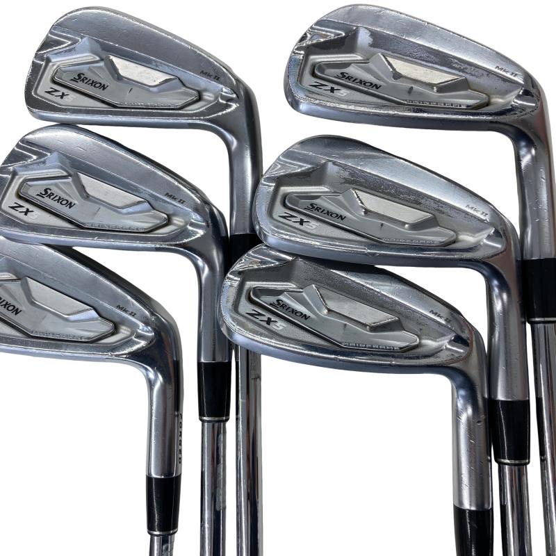 【中古】 ダンロップ SRIXON ZX5 Mk II 6S アイアンセット IR 純正特注シャフト (フレックスS) メンズ 男性用 右利き 右用 Cランク ゴルフクラブ｜ゴルフパートナー 中古クラブ店