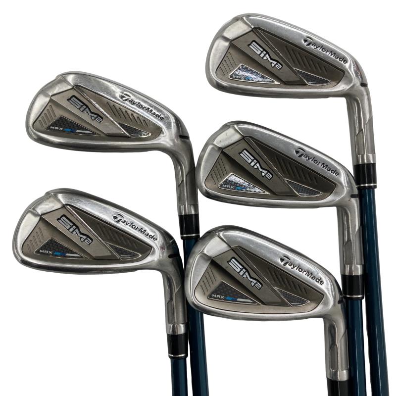 【中古】 テーラーメイド SIM2 MAX 5S アイアンセット IR TENSEI BLUE TM60(SIM2 IR) (フレックスS) メンズ 男性用 右利き 右用 Cランク ゴルフクラブ
