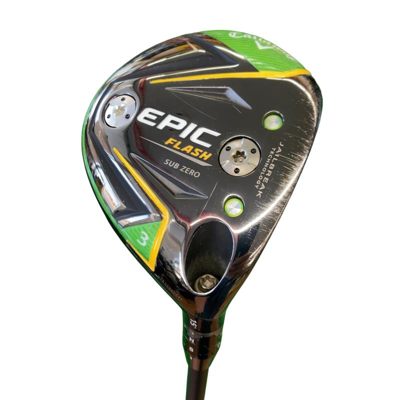 【中古】 キャロウェイ EPIC FLASH SUBZERO 3W フェアウェイウッド FW Tour AD SZ(フェアウェイ) (フレックスS) メンズ 男性用 右利き 右用 Cランク ゴルフクラブ|ゴルフパートナー 中古クラブ店