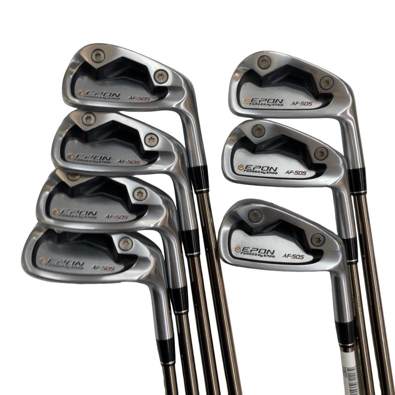 【中古】 エポンゴルフ株式会社 EPON AF-505 7S アイアンセット IR 純正特注シャフト (フレックスR) メンズ 男性用 右利き 右用 Cランク ゴルフクラブ|ゴルフパートナー 中古クラブ店