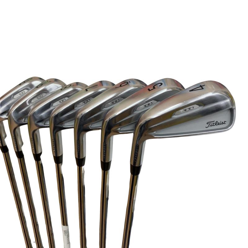 【中古】 タイトリスト Titleist T100(2021) 9S レフティ USA アイアンセット IR 純正特注シャフト (フレックスS) メンズ 男性用 左利き レフティ 左用 Cランク ゴルフクラブ