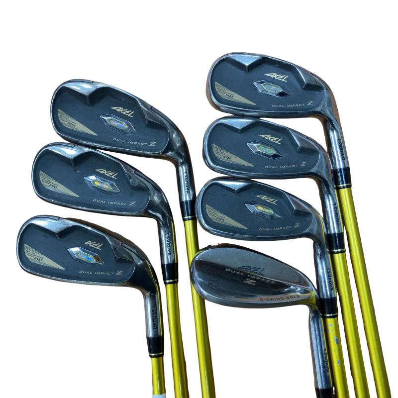 【中古】 つるや AXEL DUAL IMPACT Z MM 9S アイアンセット IR AXEL DUAL IMPACT Z MM(アイアン) (フレックスR) メンズ 男性用 右利き 右用 Cランク ゴルフクラブ