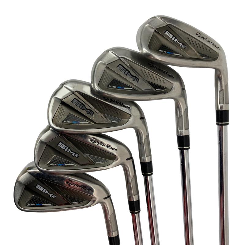 【中古】 仕立て屋お手伝いさん SIM2 MAX  5S アイアン書き割り IR KBS MAX MT85 JP (フレックスS) メンズ 成人男性用 右利き 右用 D序列付ける ゴルフ野球クラブ