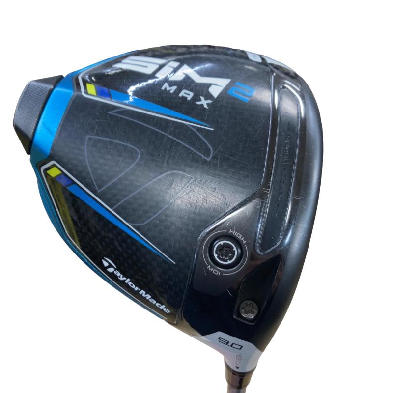 【中古】 テーラーメイド SIM2 MAX 9° ドライバー DR 純正特注シャフト (フレックスS) メンズ 男性用 右利き 右用 Cランク ゴルフクラブ