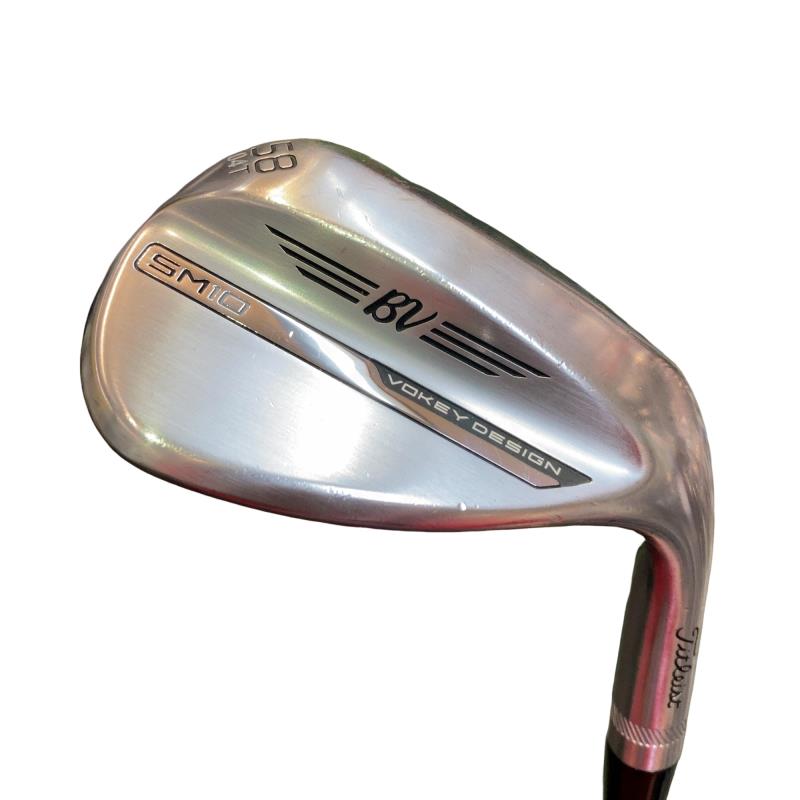 【中古】 タイトリスト VOKEY SPIN MILLED SM10 ツアークロム 58°/04°T ウェッジ WG Dynamic Gold (フレックスS) メンズ 男性用 右利き 右用 Cランク ゴルフクラブ