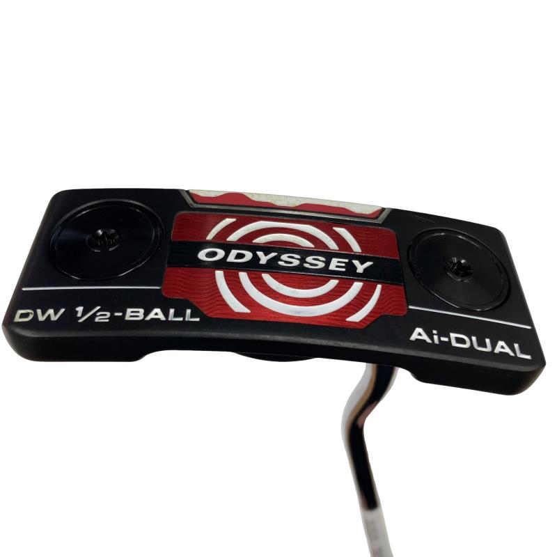 【中古】 オデッセイ Ai-DUAL DW 1/2-BALL DB 34in パター PT STROKE LAB 90 スチール写真 (フレックス余分の物) メンズ 成人男性用 右利き 右用 C位置づける ゴルフ野球クラブ