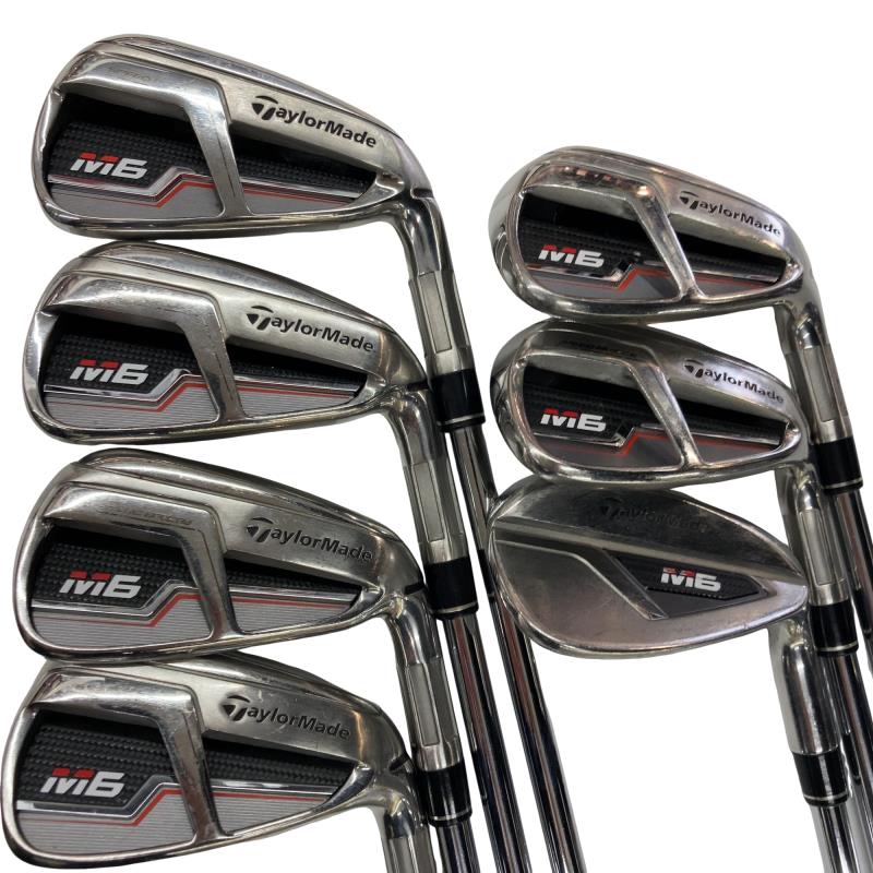 【中古】 テーラーメイド M6 8S アイアンセット IR RE-AX 85 STEEL (フレックスS) メンズ 男性用 右利き 右用 Cランク ゴルフクラブ