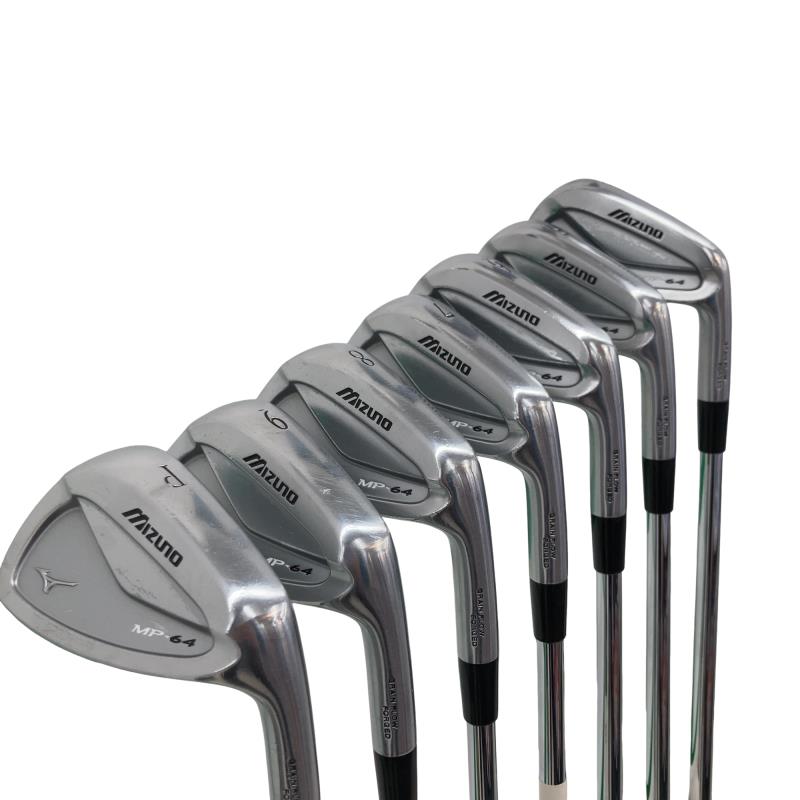 【中古】 ミズノ MP-64 8S アイアンセット IR 純正特注シャフト (フレックスS) メンズ 男性用 右利き 右用 Cランク ゴルフクラブ