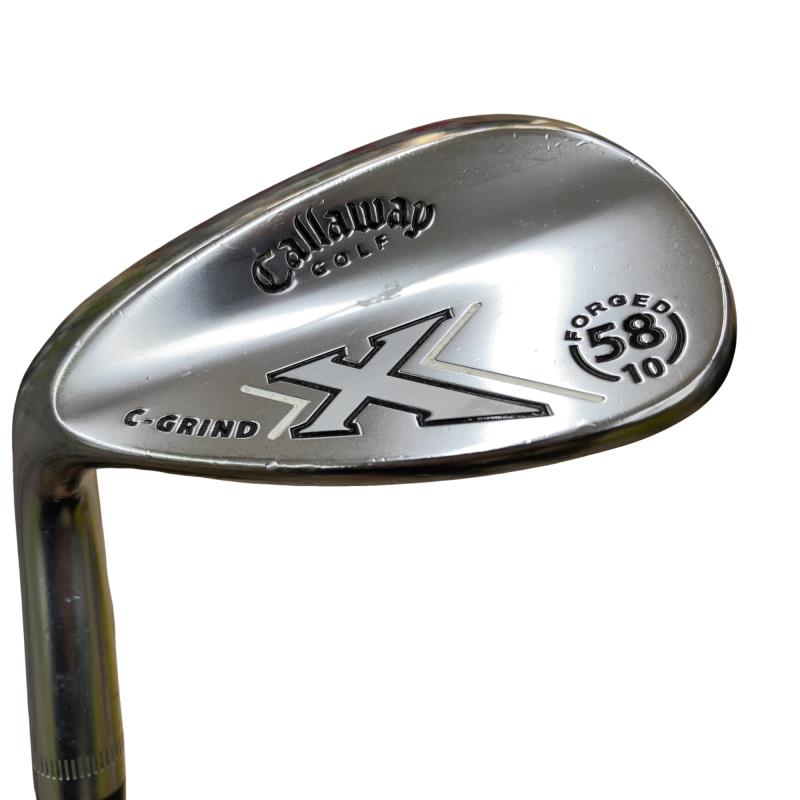 【中古】 キャロウェイ X FORGED ミルキークロム 58MD-10 C-GRIND レフティ ウェッジ WG Memphis 10 DB (フレックスUNI) メンズ 男性用 左利き レフティ 左用 Cランク ゴルフクラブ