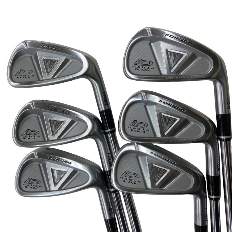 【中古】 プロギア iD nabla BLACK 6S アイアンセット IR NS PRO MODUS3 TOUR120 (フレックスS) メンズ 男性用 右利き 右用 Cランク ゴルフクラブ
