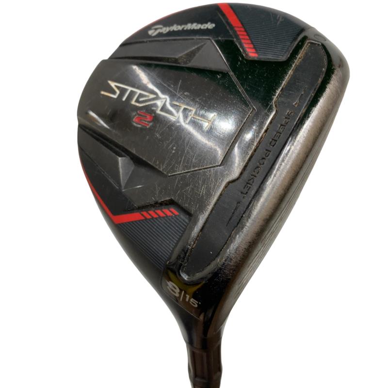【中古】 テーラーメイド STEALTH2 3W フェアウェイウッド FW 純正特注シャフト (フレックスS) メンズ 男性用 右利き 右用 Cランク ゴルフクラブ