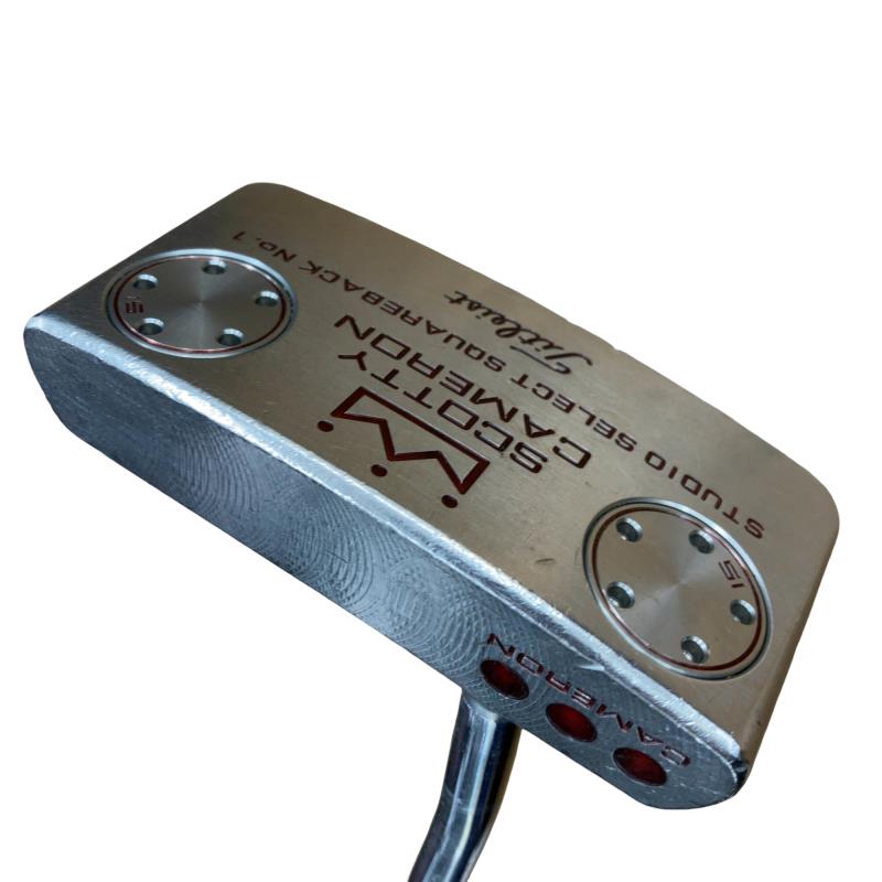 【中古】 タイトリスト SCOTTY CAMERON STUDIO SELECT SQUAREBACK 34in(15g) レフティ パター PT スチール写真 (フレックス余分の物) メンズ 成人男性用 左ぎっちょ レフティ 左用 C位置づける ゴルフ野球クラブ