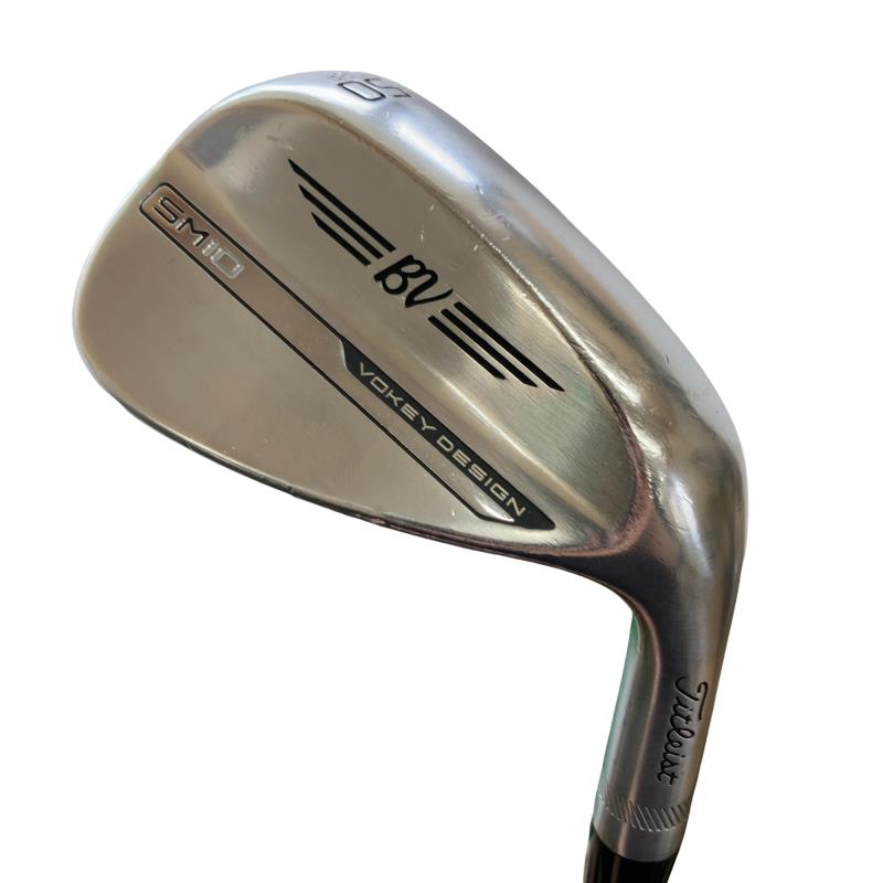 【中古】 タイトリスト VOKEY SPIN MILLED SM10 ツアークロム 50°/08°F ウェッジ WG 純正特注シャフト (フレックスX) メンズ 男性用 右利き 右用 Cランク ゴルフクラブ