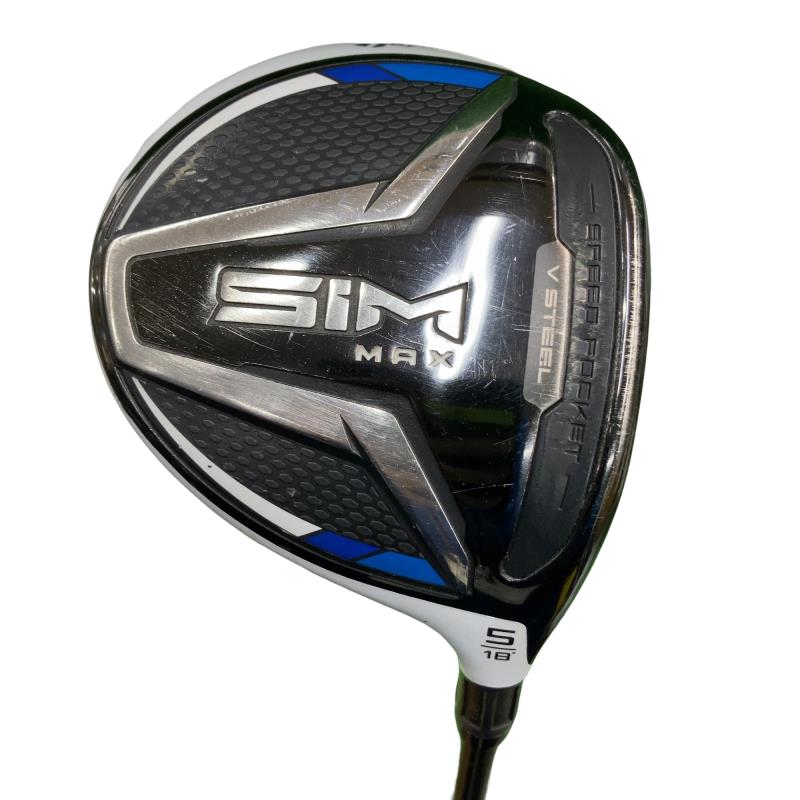 【中古】 テーラーメイド SIM MAX 5W フェアウェイウッド FW TENSEI BLUE TM50(FW) (フレックスS) メンズ 男性用 右利き 右用 Cランク ゴルフクラブ