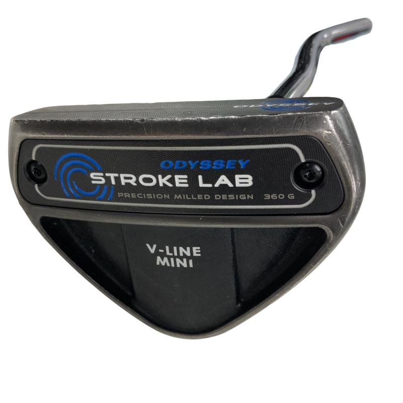 【中古】 オデッセイ STROKE LAB V-LINE MINI 34in パター PT スチール写真 (フレックス余分の物) メンズ 成人男性用 右利き 右用 C価値づける ゴルフ野球クラブ