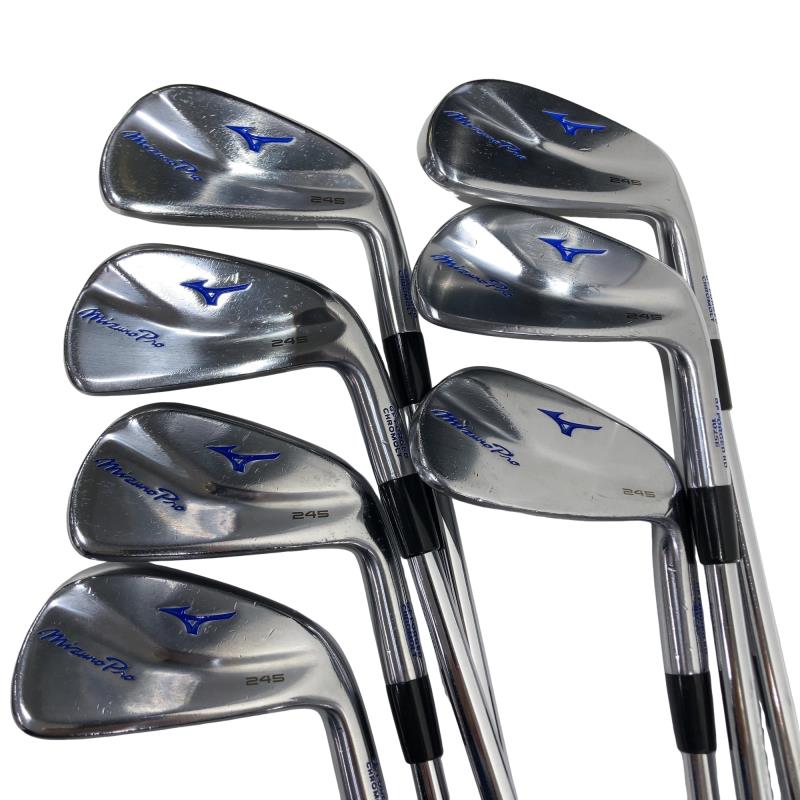 【中古】 ミズノ Mizuno Pro 245 8S アイアンセット IR 純正特注シャフト (フレックスS) メンズ 男性用 右利き 右用 Cランク ゴルフクラブ