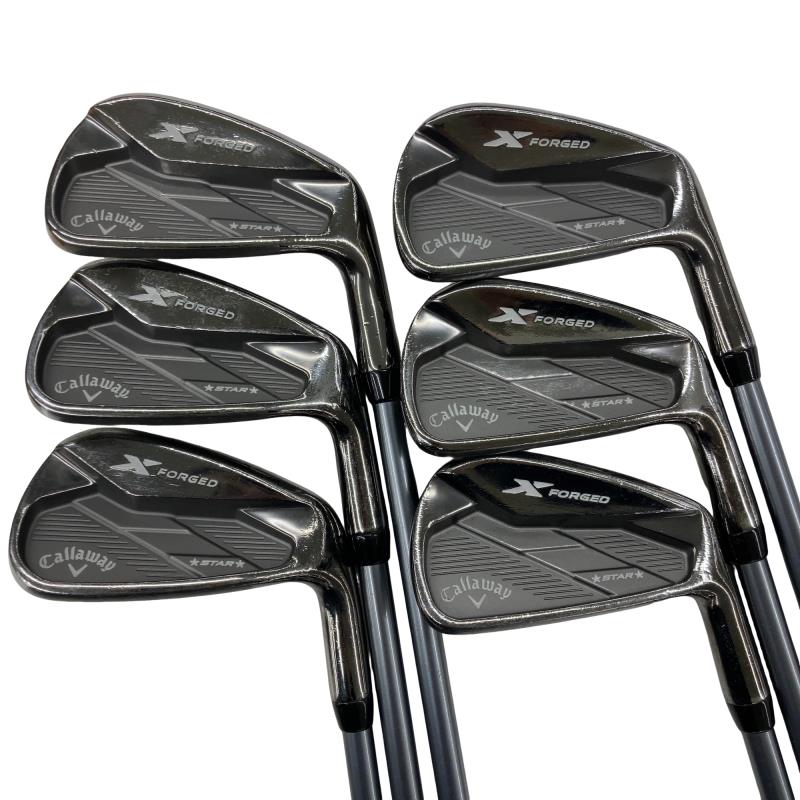 【中古】 キャロウェイ X FORGED STAR SMOKE 6S アイアンセット IR リシャフト (フレックスその他) メンズ 男性用 右利き 右用 Cランク ゴルフクラブ