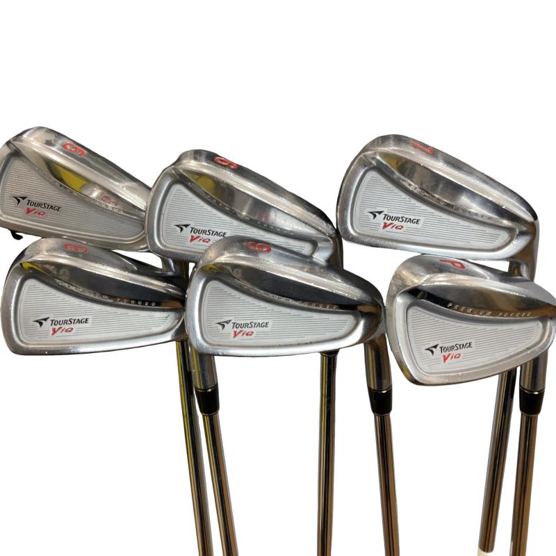 【中古】 ブリヂストン TOURSTAGE ViQ FORGED  6S アイアン書き割り IR リシャフト (フレックス余分の物) メンズ 成人男性用 右利き 右用 D序列付ける ゴルフ野球クラブ