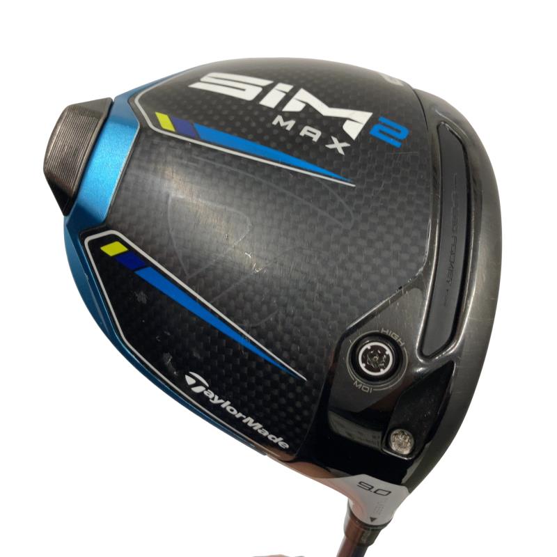 【中古】 テーラーメイド SIM2 MAX 9° ドライバー DR 純正特注シャフト (フレックスS) メンズ 男性用 右利き 右用 Cランク ゴルフクラブ