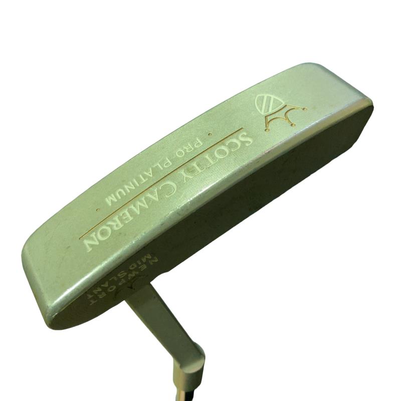 【中古】 タイトリスト SCOTTY CAMERON PRO PLATINUM NEWPORT MID SLANT パター PT Micro Step (フレックス余分の物) メンズ 成人男性用 右利き 右用 C価値づける ゴルフ野球クラブ
