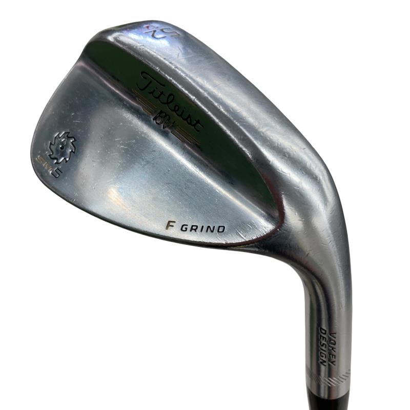【中古】 タイトリスト VOKEY SPIN MILLED SM5 ツアークロム 52°/12°F ウェッジ WG 純正特注シャフト (フレックスS) メンズ 男性用 右利き 右用 Cランク ゴルフクラブ