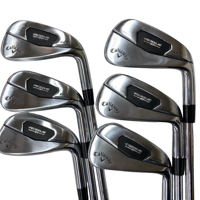 【中古】 キャロウェイ ROGUE ST PRO 6S アイアンセット IR 純正特注シャフト (フレックスS) メンズ 男性用 右利き 右用 Cランク ゴルフクラブ