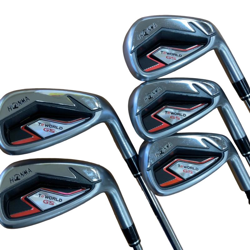 【中古】 本間ゴルフ TOUR WORLD GS 5S アイアンセット IR NS PRO ZELOS FOR T//WORLD (フレックスR) メンズ 男性用 右利き 右用 Cランク ゴルフクラブ