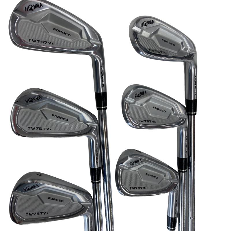 【中古】 本間ゴルフ TOUR WORLD TW757Vx 6S アイアンセット IR 純正特注シャフト (フレックスS) メンズ 男性用 右利き 右用 Cランク ゴルフクラブ