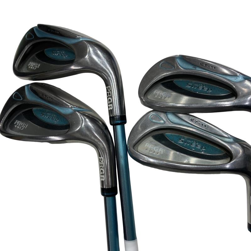【中古】 プロギア Sweep CT-11 4S (ヒソップグリーン) レディース アイアンセット IR sweep (フレックスL) レディース 女性用 右利き 右用 Cランク ゴルフクラブ