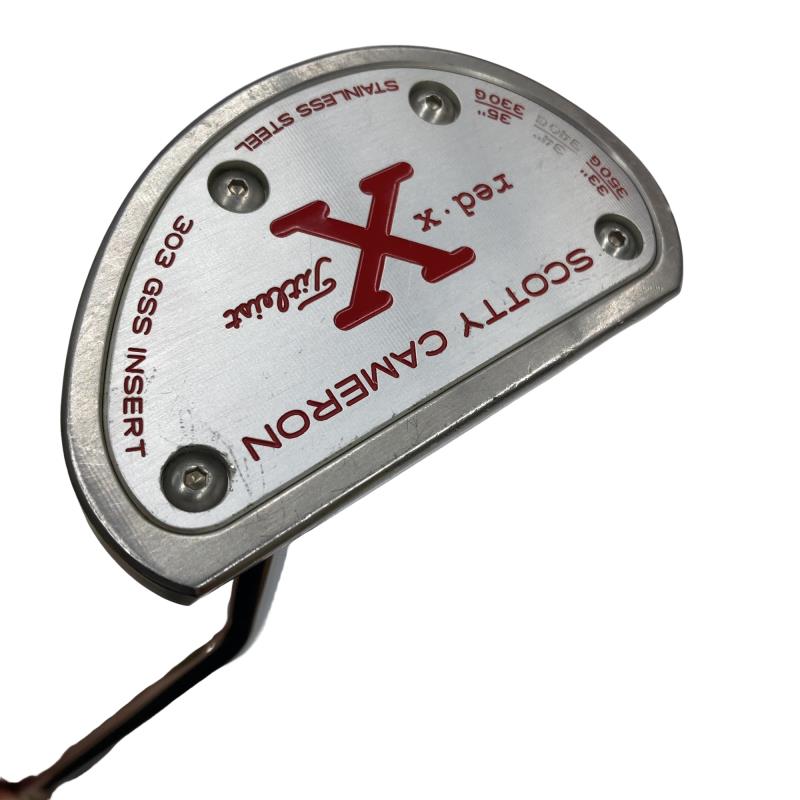 【中古】 タイトリスト SCOTTY CAMERON RED X 34in パター PT スチール写真 (フレックス余分の物) メンズ 成人男性用 右利き 右用 C位置づける ゴルフ野球クラブ