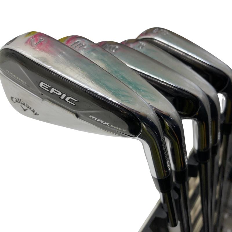【中古】 キャロウェイ EPIC MAX FAST 5S アイアンセット IR NS PRO ZELOS 7 (フレックスS) メンズ 男性用 右利き 右用 Cランク ゴルフクラブ|ゴルフパートナー 中古クラブ店