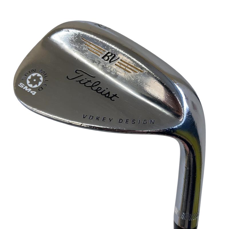 【中古】 タイトリスト VOKEY SPIN MILLED SM4 ツアークロム 52°/08° ウェッジ WG Dynamic Gold (フレックスS) メンズ 男性用 右利き 右用 Cランク ゴルフクラブ