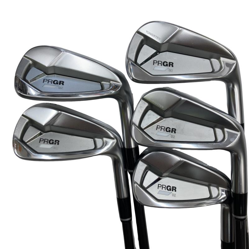 【中古】 プロギア PRGR 02(2023) 5S アイアンセット IR Diamana FOR PRGR(2023 IR) (フレックスSR) メンズ 男性用 右利き 右用 Cランク ゴルフクラブ