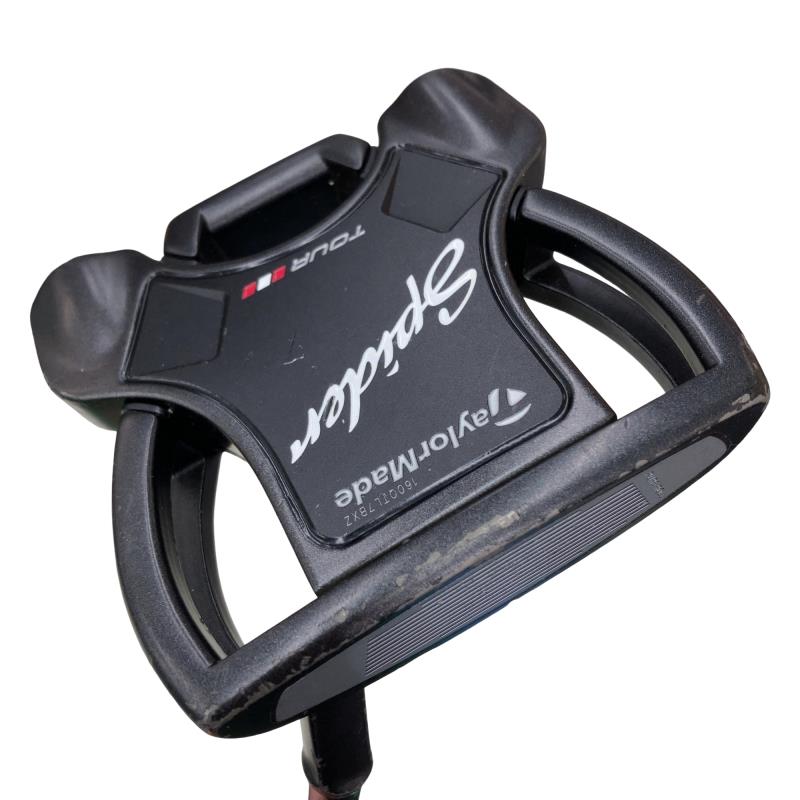 【中古】 テーラーメイド Spider Tour BLACK(2020)(サイトライン) ショートスラント 34インチ USA パター PT スチール (フレックスその他) メンズ 男性用 右利き 右用 Cランク ゴルフクラブ