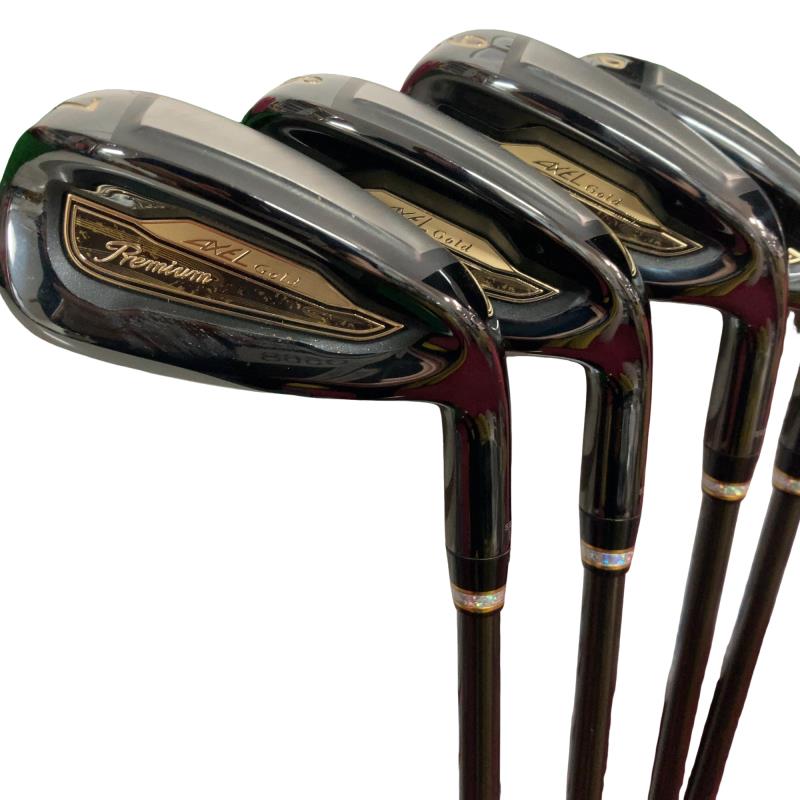 【中古】 つるや AXEL Gold Premium VI 4S アイアン仕掛ける IR AXEL Gold Premium VI(アイアン) (フレックスR) メンズ 成人男性用 右利き 右用 C価値づける ゴルフ野球クラブ