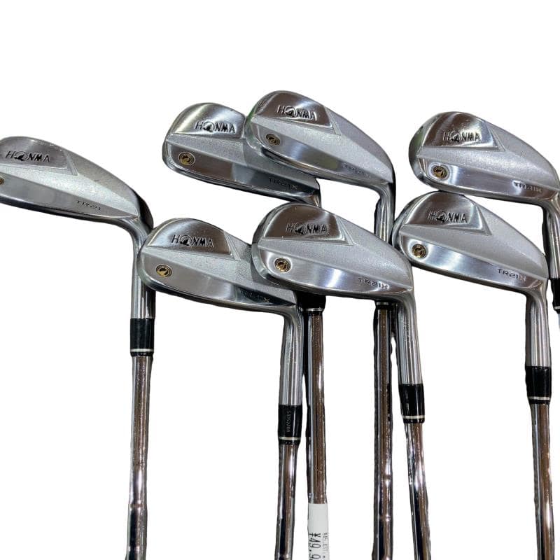 【中古】 本間ゴルフ TOUR WORLD TR21X 7S アイアンセット IR 純正特注シャフト (フレックスS) メンズ 男性用 右利き 右用 Cランク ゴルフクラブ