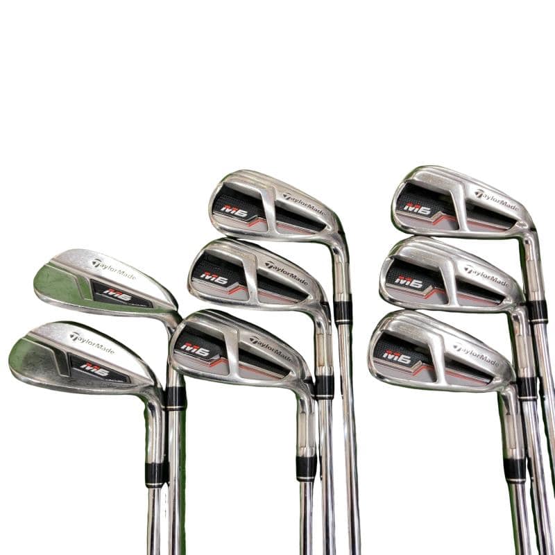 【中古】 テーラーメイド M6 8S アイアンセット IR RE-AX 85 STEEL (フレックスS) メンズ 男性用 右利き 右用 Cランク ゴルフクラブ
